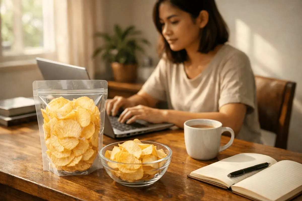 WFH Lebih Nyaman dengan Camilan Renyah di Meja Kerja