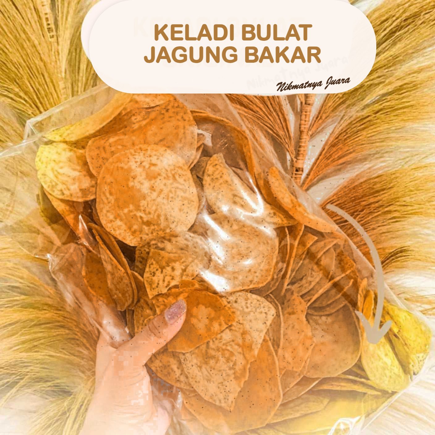Keripik Keladi Bulat Jagung Bakar Nafisa dalam kemasan, camilan renyah khas Singkawang