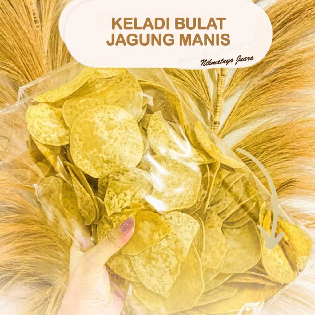 Keripik Keladi Bulat Jagung Manis Nafisa dalam kemasan, camilan renyah khas Singkawang