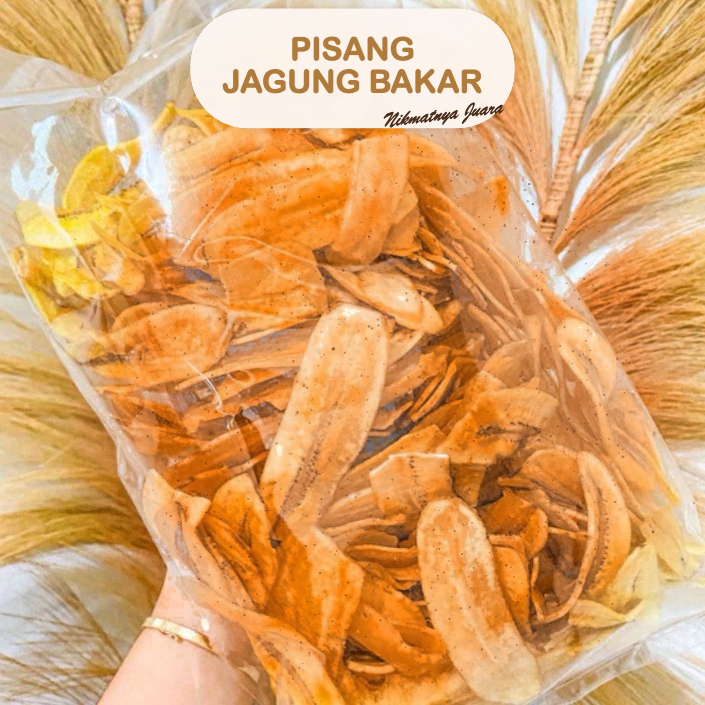 Keripik Pisang Jagung Bakar Nafisa dalam kemasan, camilan renyah khas Singkawang