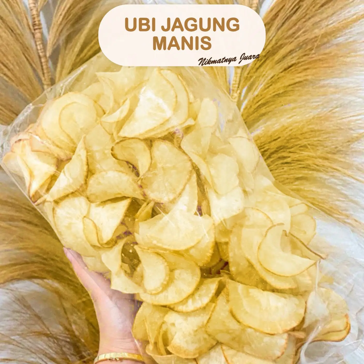 Keripik Ubi Jagung Manis Nafisa dalam kemasan, camilan renyah khas Singkawang